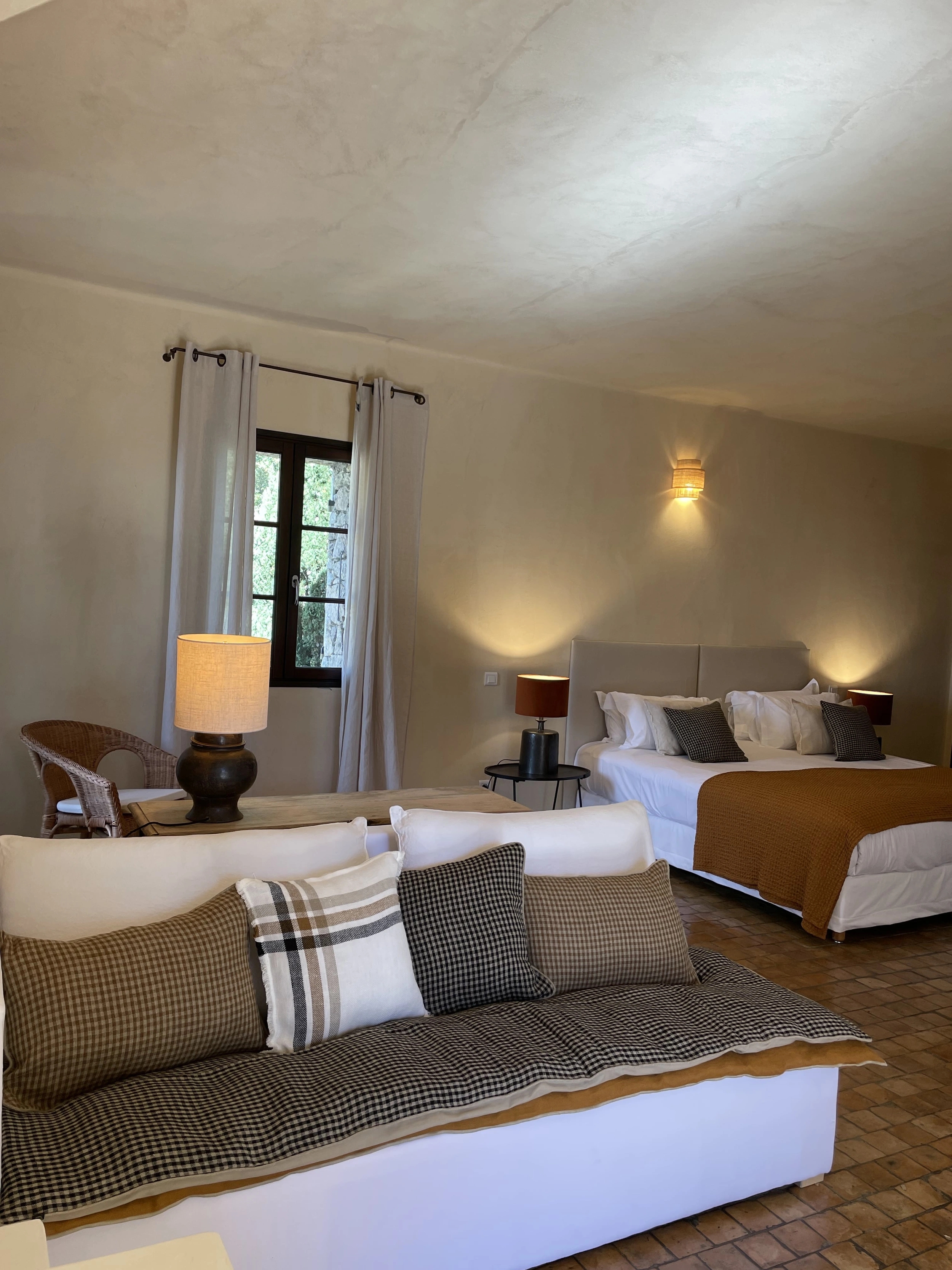 La chambre de la location Pietra à Lama en Balagne en Corse